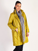 Lime Ruched Collar Zip Detail Pearlised Raincoat