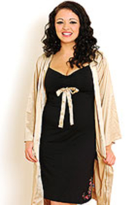 Lepel Fifi Satin Robe Gold