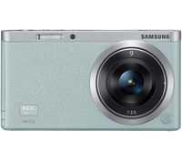 Samsung NX Mini Compact System Camera with 9 mm f/3.5 Wide-Angle Prime Lens - Green,  Green
