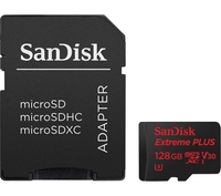SANDISK Extreme Plus Class 10 microSD Memory Card - 128 GB