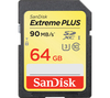 SANDISK Extreme Plus Class 10 SD Memory Card - 64 GB