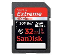Sandisk SDSDX-032G-X46 Extreme HD Video SDHC Memory Card 32GB