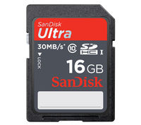 Sandisk Ultra UHS-I Class 10 SDHC Memory Card - 16GB