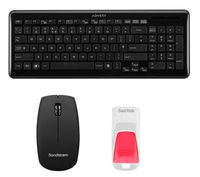 Sandstrom 3 For £30 PC Accessories Bundle including Wireless Blue Trace Mouse,  Blue