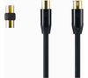 Sandstrom Av Black Series S2AER114X Aerial Cable & Adapter - 2 m,  Black