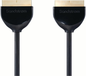 Sandstrom Av Black Series Scart Cable - 3 m,  Black