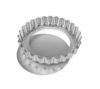 20 cm Deep Fluted Flan Tin - Silver,  Silver