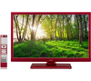 24" Logik L24HEDR14 LED TV with Built-in DVD Player - Red,  Red
