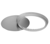 27 cm Continental Flan with Loose Base - Silver,  Silver