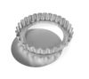 9" Deep Fluted Flan Tin - Silver,  Silver