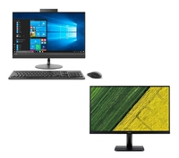 LENOVO 520-24ARR 23.8" AMD Ryzen 5 All-in-One PC & KA271Bbid Full HD 27" LCD Monitor Bundle,  Blue