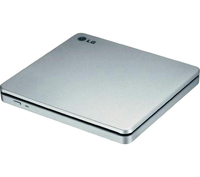 LG GP70NS50 Slot External Slimline USB DVD Writer - Silver,  Silver