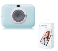 LG Pocket Photo PC389S Instant Camera & Photo Paper Bundle - Blue,  Blue