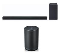 LG SK8 2.1 Wireless Soundbar with Dolby Atmos & ThinQ WK7 Voice Controlled Speaker Bundle - Black,  Black