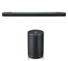 LG SK9Y 5.1.2 Wireless Sound Bar with Dolby Atmos & ThinQ WK7 Voice Controlled Speaker Bundle - Black,  Black