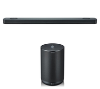LG SK9Y 5.1.2 Wireless Sound Bar with Dolby Atmos & ThinQ WK7 Voice Controlled Speaker Bundle - Black,  Black