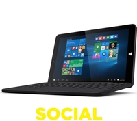 LINX 1010B 10.1" Tablet & Keyboard - 32 GB,  Black,  Black