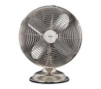LOGIK L10DFSS15 10" Desk Fan - Brushed Steel,  Brushed Steel