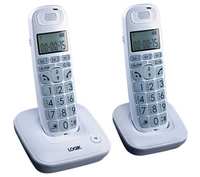 LOGIK L20DBIG10 Cordless Phone - Twin Handsets