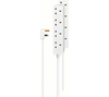 LOGIK L4WAY2T16 4-Socket Extension Cable - 2 m,  Twin Pack