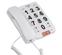 LOGIK L05CBIG10 Corded Phone,  White
