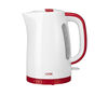 Logik L17PKRD13 Cordless Kettle - White & Red,  White