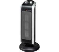 LOGIK L20CTH17 Ceramic Fan Heater - Black & Silver,  Black