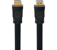 LOGIK L2FHDMI15 Flat HDMI Cable - 2 m,  Gold