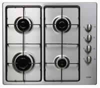 Logik LGHOBX12 Gas Hob - Stainless Steel,  Stainless Steel