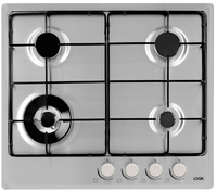 LOGIK LGHOBX16 Gas Hob - Stainless Steel,  Stainless Steel