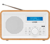 LOGIK LHDR15 Portable DAB/FM Clock Radio - Light Wood & White,  White