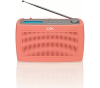 LOGIK LRDABP17 Portable DAB/FM Clock Radio - Peach Echo