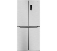 LOGIK Slim American Style Fridge Freezer LSBS4DX18 - Silver,  Silver