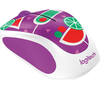 LOGITECH Cocktail M238 Wireless Optical Touch Mouse - Purple & Green,  Purple