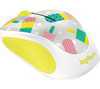 LOGITECH Popsicles M238 Wireless Optical Touch Mouse - White & Yellow,  White