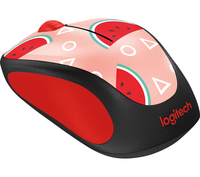 LOGITECH Watermelon M238 Wireless Optical Touch Mouse - Red & Black,  Red