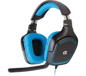 LOGITECH G430 Gaming Headset - Black & Blue,  Black