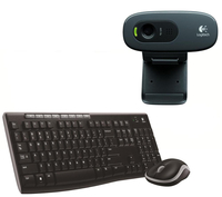 LOGITECH HD Webcam,  Wireless Keyboard & Mouse Bundle