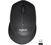 LOGITECH M330 Silent Plus Wireless Optical Mouse - Black,  Black
