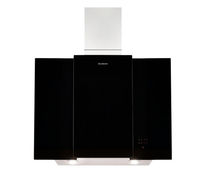S80GHB13 Chimney Cooker Hood - Stainless Steel & Black Glass,  Stainless Steel