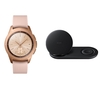 SAMSUNG 42 mm Galaxy Watch (Rose Gold) & Duo Qi Wireless Charging Pad Bundle,  Gold
