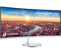 SAMSUNG C34J791 Quad HD 34" Curved LED Monitor - White & Silver,  White