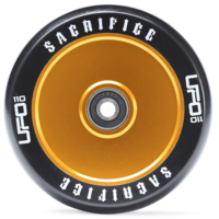 Sacrifice UFO 110mm Scooter Wheel w/Bearings - Black/Gold SECONDS