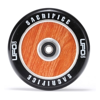 Sacrifice UFO 110mm Scooter Wheel w/Bearings - Black/Woodgrain