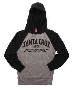 Santa Cruz Archy Kids Hoodie - Black/Dark Heather