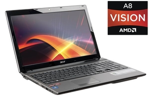 Acer Aspire 5560G Laptop,  AMD Quad Core A8-3500M,  8GB RAM,  750GB HDD,  15.6" HD,  DVD RW,  AMD HD6740G,  Webcam,  Windows 7 Home Premium 64