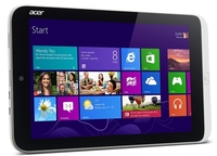 Acer Iconia W3-810 Tablet PC,  Intel Atom Clovertrail Z2760 1.5GHz,  64GB Flash,  2GB RAM,  8.1in Touch,  Webcam,  Wifi,  Bluetooth,  Windows 8 32-bit - Silver