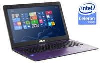 Asus X502CA Laptop,  Intel Celeron 1007U 1.5GHz,  4GB RAM,  500GB HDD,  15.6" TFT,  NOOPT,  Intel HD,  Webcam,  Windows 8 64bit - Purple