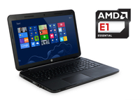 HP 255 G2 Laptop,  AMD E1-2100 1GHz,  4GB RAM,  500GB HDD,  15.6" LED,  DVDRW,  Intel HD,  Webcam,  Bluetooth,  Windows 7 / Windows 8.1 Pro