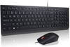 Lenovo Essential Wired Keyboard and Mouse Set,  Black
